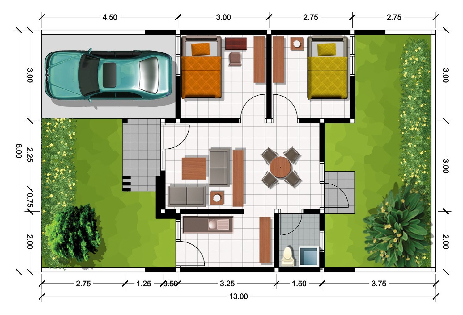 10 Desain Denah Rumah Idaman | Sun-ebank.com