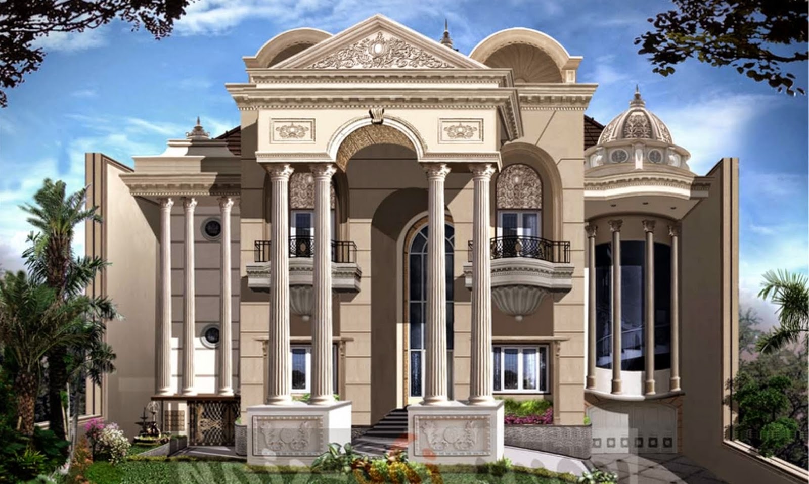 Contoh Desain Rumah Klasik Eropa Minimalis Modern