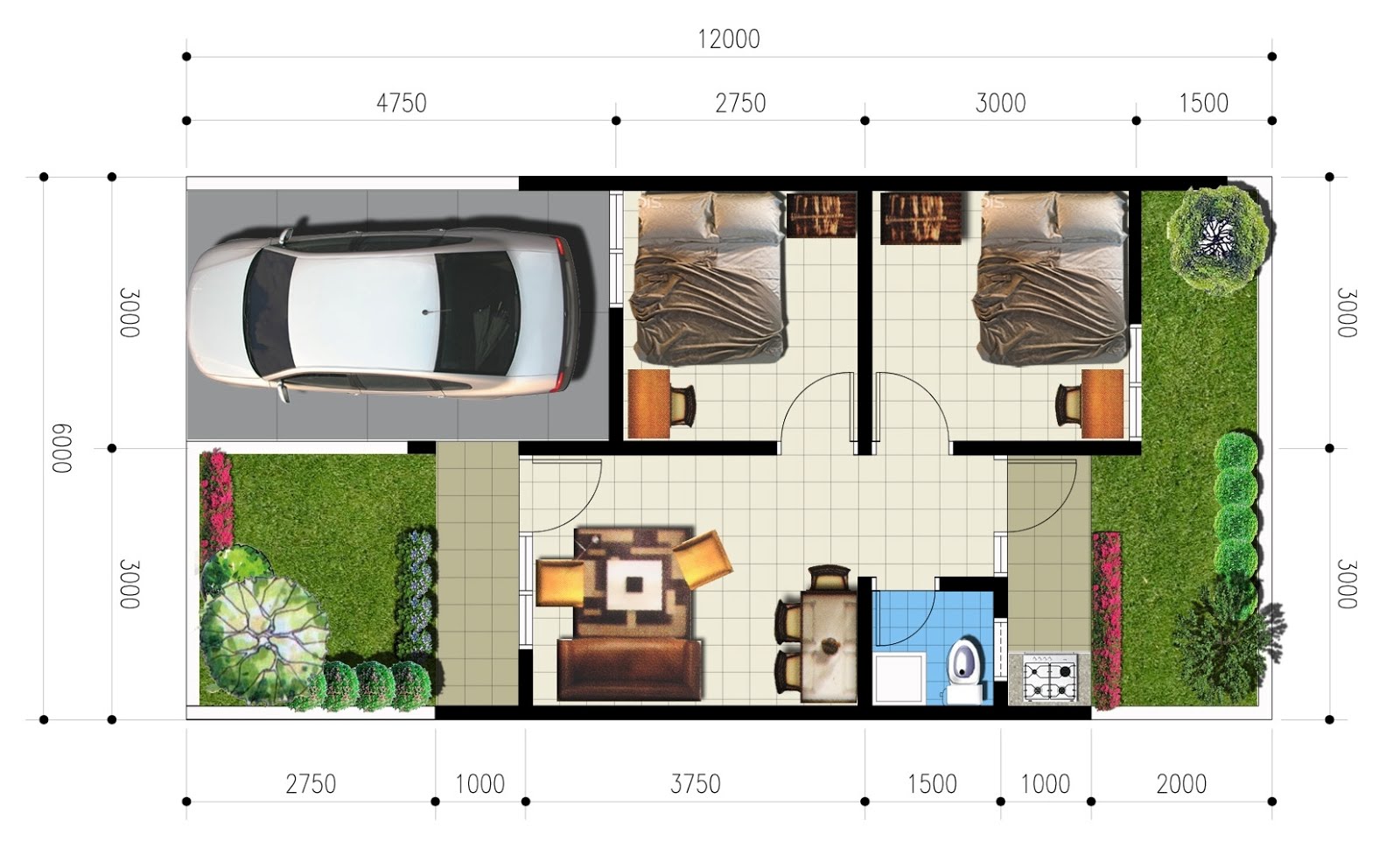 104 Gambar Rumah Minimalis Sederhana Ukuran 7x9 Gambar Desain