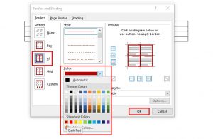 Mengubah Warna, Style dan Ukuran Garis (Border) Tabel di Word